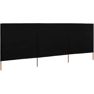 vidaXL Windschutzgewebe 400 x 120 cm schwarz