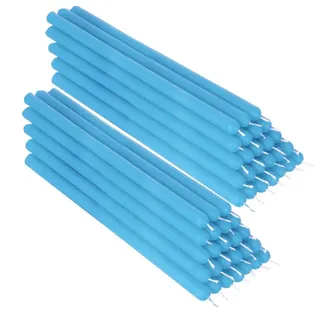 NKlaus Formkerze 50x Hell Blau Paraffinwachs 21cm Tropfkerzen Ritua blau