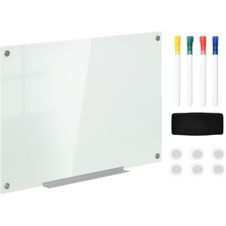 Magnettafel Mit Trockenwischer  Magneten Und Stiften Weiß (Farbe: Weiß)