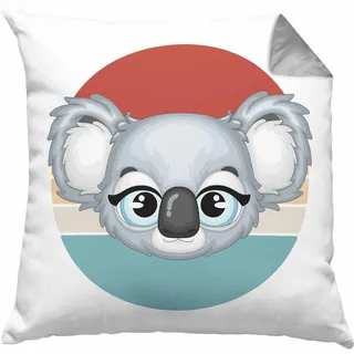 Trendation Koala Kissen mit Füllung 40x40 Geschenk Grafik Koala-Liebhaber Australien Süß (Grau)