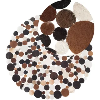 Beliani Teppich Kuhfell braun ⌀ 140 cm Patchwork Sorgun