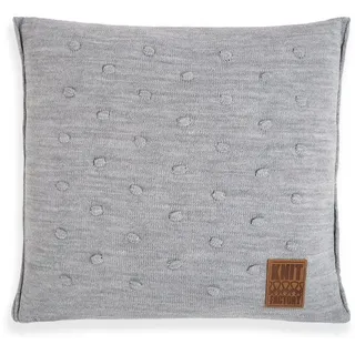 Knit Factory Dekokissen Knit Factory Noa Kissen Grau - 50x50