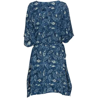 Viskose-Kaftan, Muster blau, 40/42