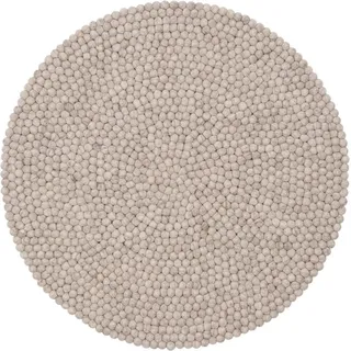myfelt Béla Filzkugelteppich Ø 140 cm Beige
