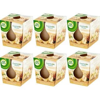 Airwick Air Wick Duftkerze Essential Oil Vanille&brauner Zucker, 6er Pack (6 X 105 g.)