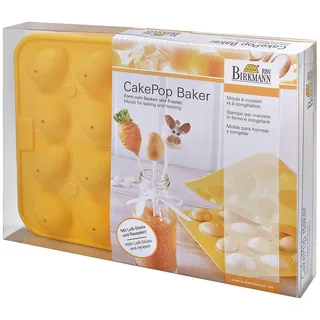 Birkmann 251793 CakePop Baker Ei, 20-fach,Ovale Formen, Silikon