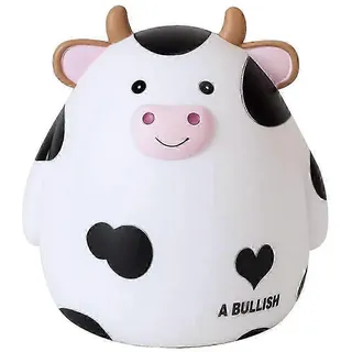 Niedliches Kuh-sparschwein Für Kinder, Unzerbrechliche Spardose Mit Cartoon-motiv, Geschenk Für Mädchen Und Jungen, Sparschwein