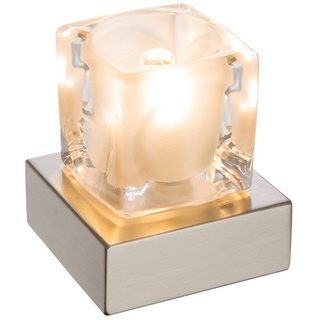 Globo Tischleuchte Tischlampe LED Glas Würfel Tischleuchte Nachttischlampe Eckig 21980L