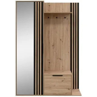 beautysofa Garderobenschrank Aria 140 x 0 x 0 cm Eiche
