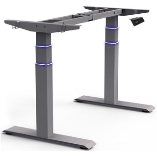 HOMALL Tischgestell Höhenverstellbarer Schreibtisch Elektrisch Tisch 2 Motoren grau