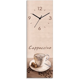 Artland Wanduhr Cappuccino - Kaffee (wahlweise mit Quarz- oder Funkuhrwerk, lautlos ohne Tickgeräusche) beige