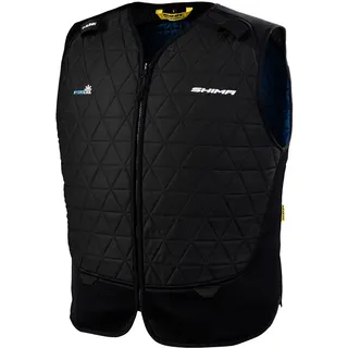 SHIMA HYDROCOOL Vest - Ultraleichte Kühlende Motorradweste aus HyperKwel Polymer. Bis zu 8 Stunden Kühleffekt - Kompatibel mit SHIMA-Jacken (Schwarz, XXL)