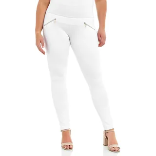 Elara Damen Stretch Hose Jegging Skinny Chunkyrayan A08-9 White 42 (XL) - 42 Slim