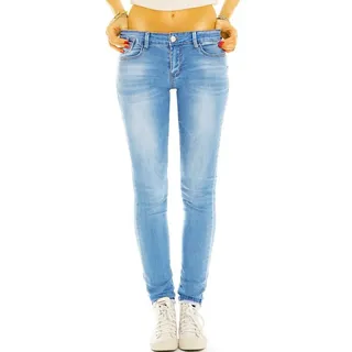 be styled Röhrenjeans Low Rise Jeans Hose Röhrenjeans Skinny Hüftjeans - Damen - j17l 5 Pocket Style blau 42