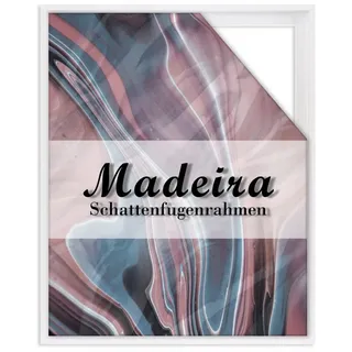 Einzelrahmen Schattenfugenrahmen Madeira, (1 Stück), 30x40 cm, Weiß, Holz weiß 30 cm x 40 cm