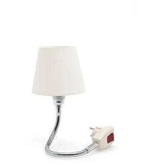 Steckerleuchte Stiletto verchromt silber, Designer Stiletto, Schirm 10 cm