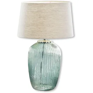 LOBERON Tischlampe Fenis, creme/grün | Zeitlose Eleganz, hochwertige Materialien, creme/grün, großzügige Lichtabgabe, Glas