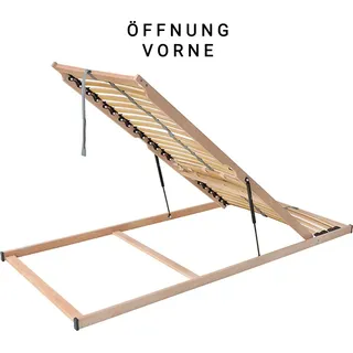 Betten-ABC Madera Lattenrost für Bettkastenfunktion 28 Federleisten, Birkenschichtholz Größe 80 x 200 cm, Farbe Öffnung Vorn