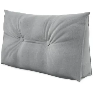 eloneo Rückenkissen Keilkissen 70 x 20 cm Grau