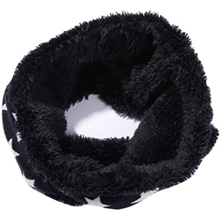 Butterme Kinder Winterschal Loopschal Jungen Mädchen Schal Warmer Fleece-Schlauchschal Rundschal Sterne