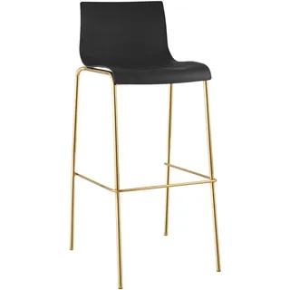 deluke Barhocker TENAR 43 x 48 x 100 cm Schwarz/Gold
