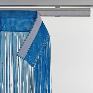 Schiebegardine LIEDECO "String" Gardinen Gr. 245 cm, Klettband, 60 cm, blau (hellblau) Schiebegardinen transparent Gardine HxB: 245x60