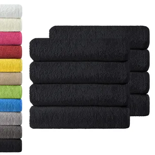 NatureMark Handtuchset 50 x 100 cm schwarz 8 St.