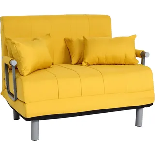 Schlafsessel Hhg 631, Klappsessel Schlafsofa Gästebett Relaxsessel, Liegefläche 186x97cm Stoff (270g/m2) Gelb
