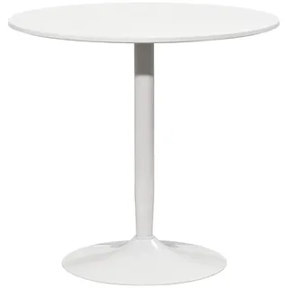 Homcom Runder Esstisch Ø 80 cm weiß