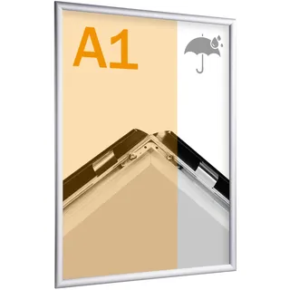 SPRINTIS - Klapprahmen A1, wetterfest, Aluminium, Bilderrahmen, Rahmen