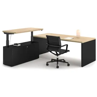 Schreibtisch mit Sideboard höhenverstellbar modern Vensit