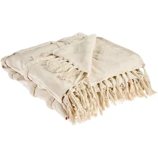 Beliani Kuscheldecke Chack 200 x 220 cm Beige