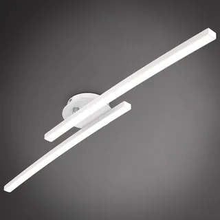 B.K.Licht LED Deckenlampe 12 warmweiß geschwungen Weiß