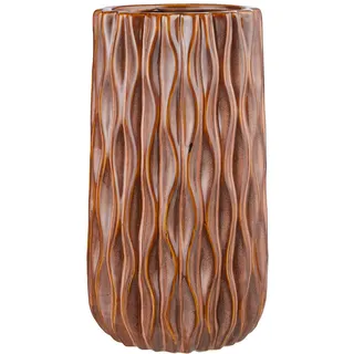 BUTLERS Vase Iconic Steingut Braun Höhe 30cm | Dekovase für Tischdeko, Blumenvase für Regal | Dekoration Fensterbank Deko Wohnzimmer