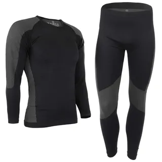 ALPIDEX Herren Funktionswäsche Thermounterwäsche Set Skiunterwäsche wärmend | Funktionsunterwäsche, Langarmshirt, Funktionshose, lange Unterhose, atmungsaktiv, schnell trocknend, Snowboard, Motorrad