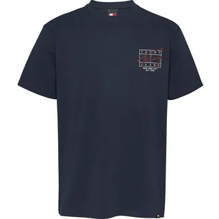 Tommy Jeans Reg Spray Ext Kurzarm-T-Shirt Dark Night Navy S