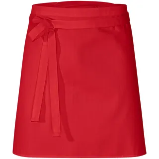 DESERMO 5er Set Premium Schürze 50x80cm (LxB) | Hochwertige Kochschürze-Damen-Herren aus Baumwollmischung | Bequeme Kellnerschürze schützt beim Kochen, Backen | Stoffgewicht 220g/m2 (Rot)