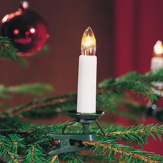 LED-Christbaumkerzen KONSTSMIDE "Weihnachtsdeko, Christbaumschmuck" Lichterketten Gr. Dioden 35 St., Kabellänge 1,6 m x Gesamtlänge 18,60 m, grün (weiß, grün) Weihnachtsbaumbeleuchtung