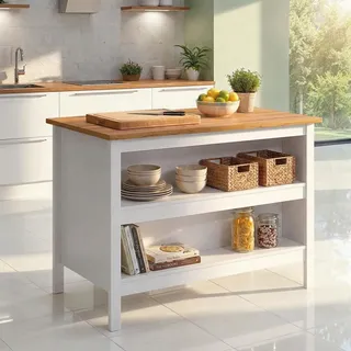 Interlink Julina 124 x 82 x 75 cm Weiß / Eiche Artisan