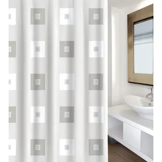 MSV Duschvorhang 180 x 200 cm grau