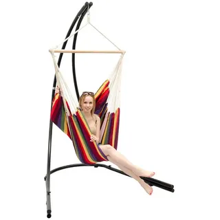 AMANKA Hängestuhl Hängestuhlgestell HSG-153 mit Hängestuhl HMG-40, 185 x 130 cm Hängesitz für Kinder und Erwachsene - 360° Relaxsessel
