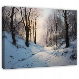 LEINWANDBILD Wald Bäume Braun 120x80 cm