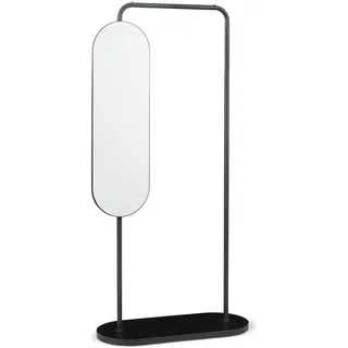 [en.casa] Garderobenständer Vamn 167 x 80 x 35 cm Schwarz