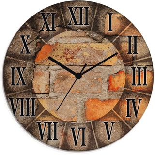Artland Wanduhr Antike Uhr (wahlweise mit Quarz- oder Funkuhrwerk, lautlos ohne Tickgeräusche) braun