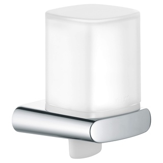 Keuco Elegance Lotionspender verchromt Kristall-Glas, Inhalt nachfüllbar ca. 180ml, Seifenspender für Bad und Gäste-WC, Wandmontage,