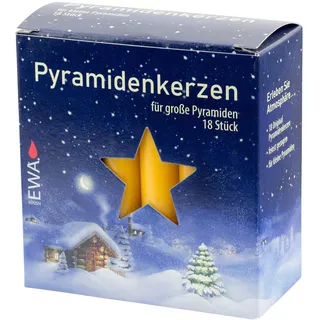 Pyramidenkerzen für große Pyramiden natur 18 Stück Ø1,7x10cm