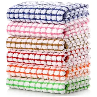 Küchenhandtücher Aus Frottee, 40 X 60 Cm – 6er-set Mehrzweck-reinigungstücher  Hochwertige, Saugfähige Und Strapazierfähige Küchenhandtücher