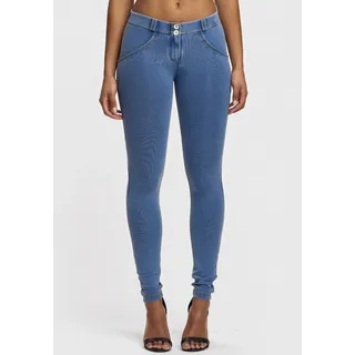 Jeggings FREDDY "WRUP2RC002ORG" Gr. XS (34), N-Gr, blau (light, blue, denim) Damen Hosen Stoffhosen mit Lifting & Shaping Effekt