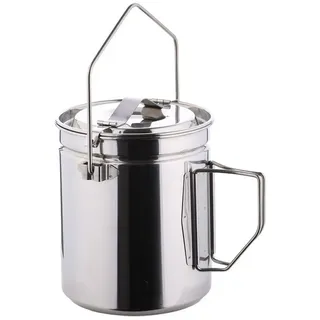 FireMaple Geschirr-Set Edelstahl Kochtopf, 1,2 Liter Fassungsvermögen, Camping Topf (1-tlg), Edelstahl, 1,2 Liter, Edelstahl, kompakte Größe silberfarben