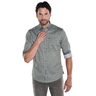 Engbers Langarmhemd Herren Langarm-Hemd gemustert, Gruen grün 6XL